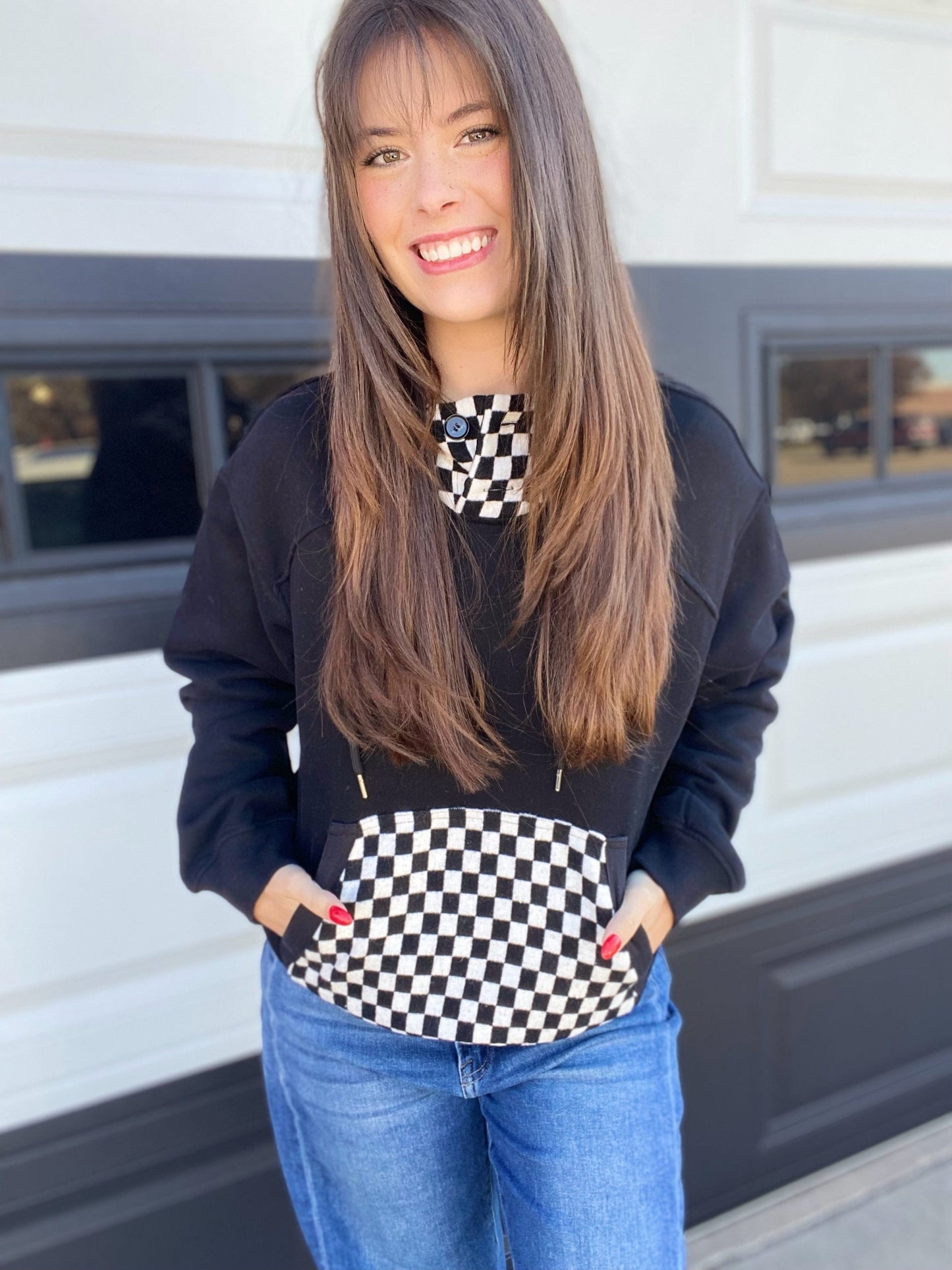 Tops Kali Checkered Hoodie