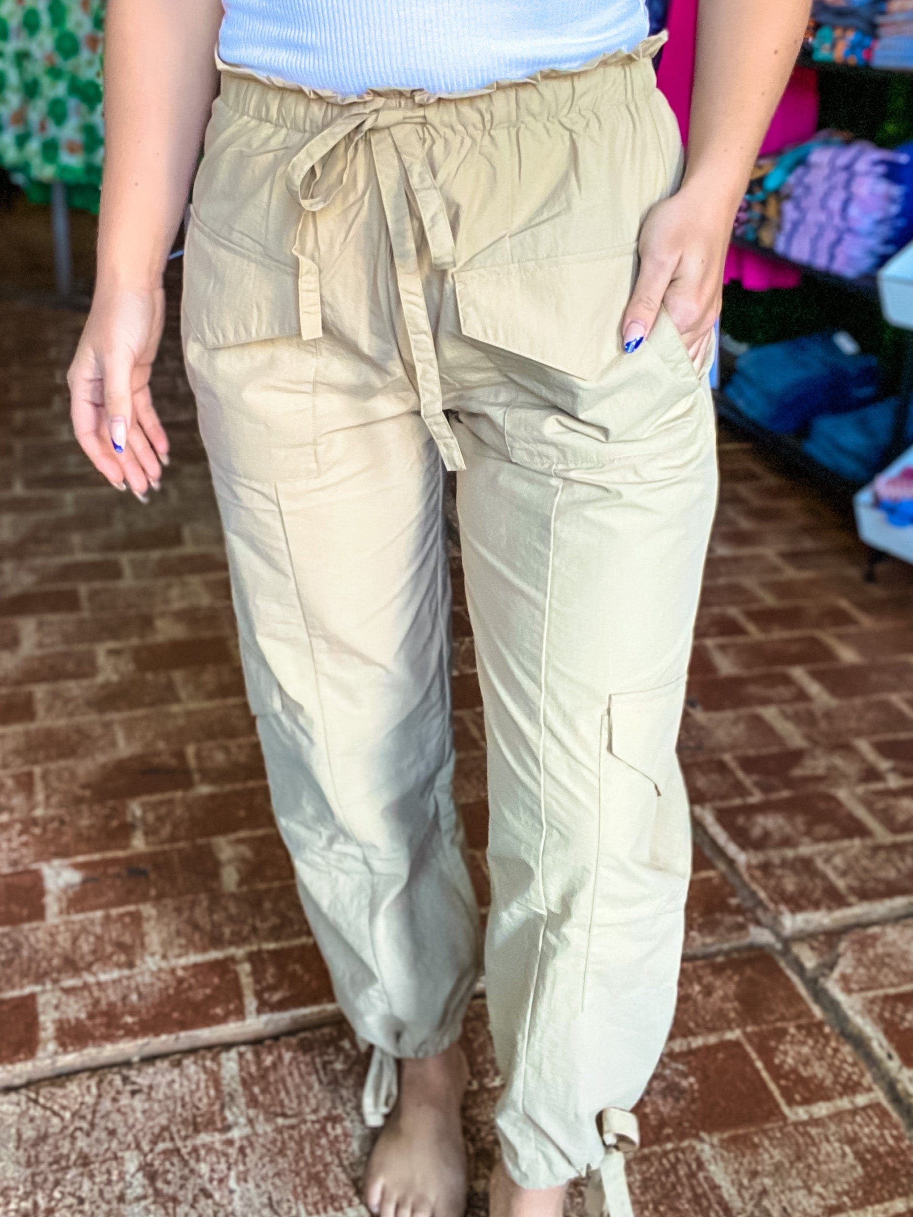 Khaki Cargo Joggers FarmGirl Frosting, LLC
