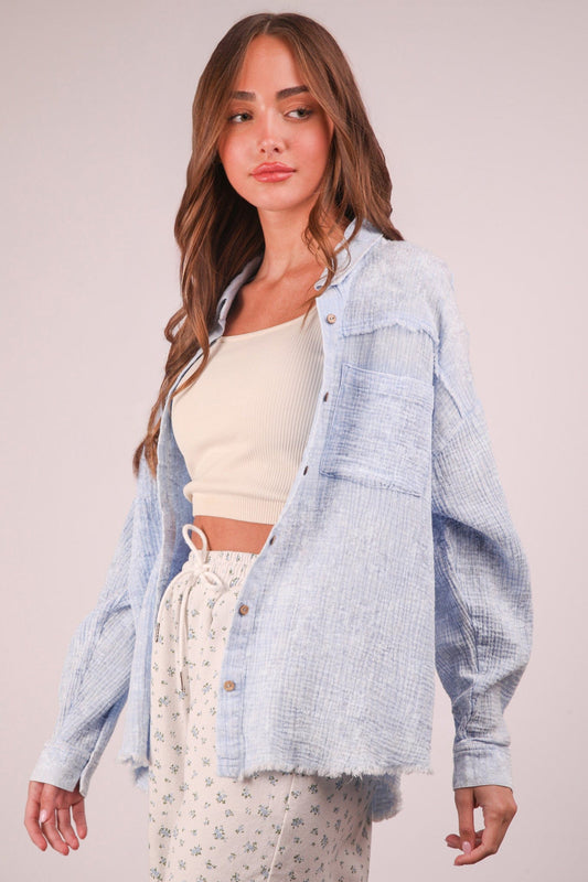 Tops Raylee Gauze Top Sky Blue