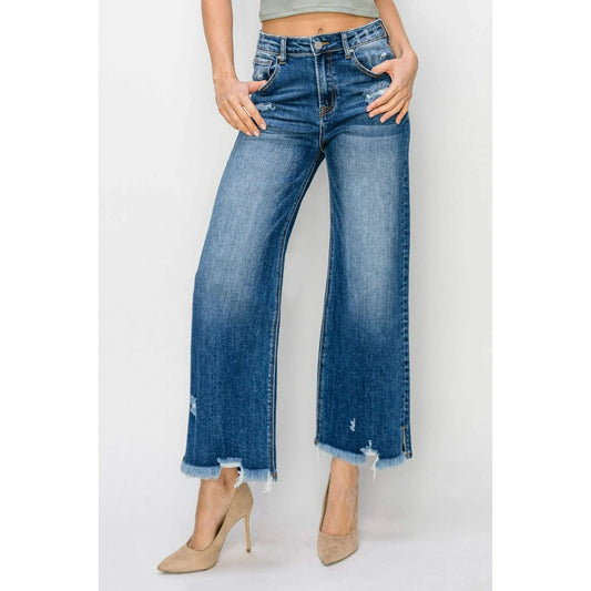 Bottoms Risen Jeans Cropped Wide Leg