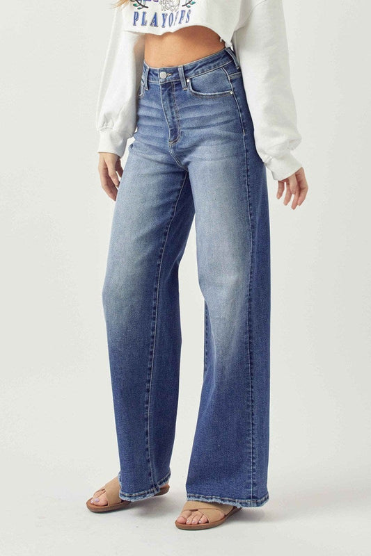 Bottoms Risen Jeans Wide Leg Dark