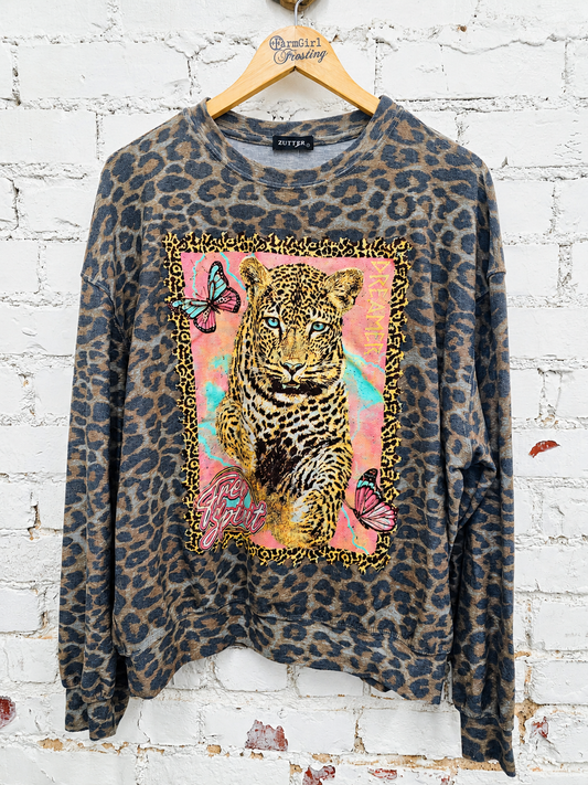Leopard Free Spirit Pullover