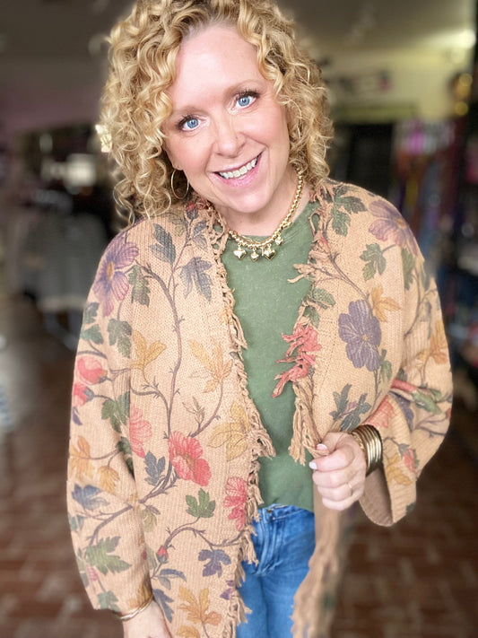 Outerwear Ronni Floral Sweater Cardigan