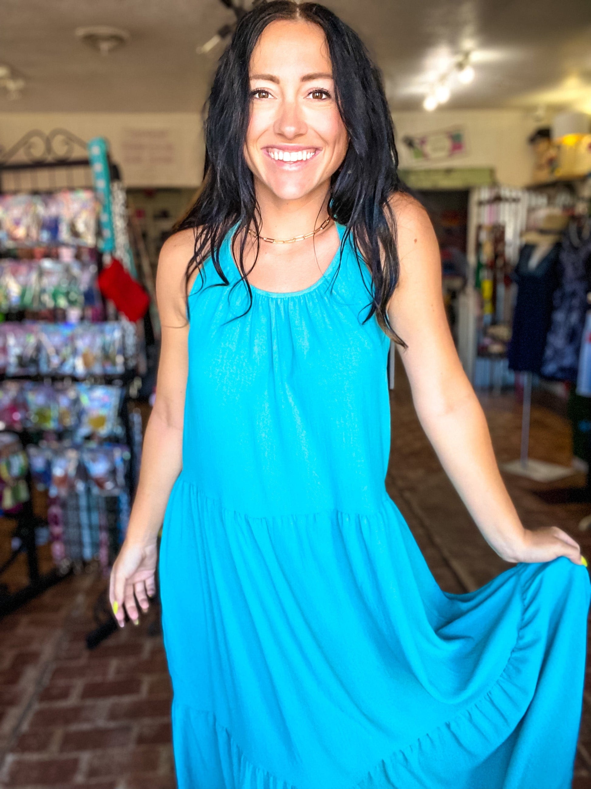 Shirts & Tops Shasta Summer Dress-Teal