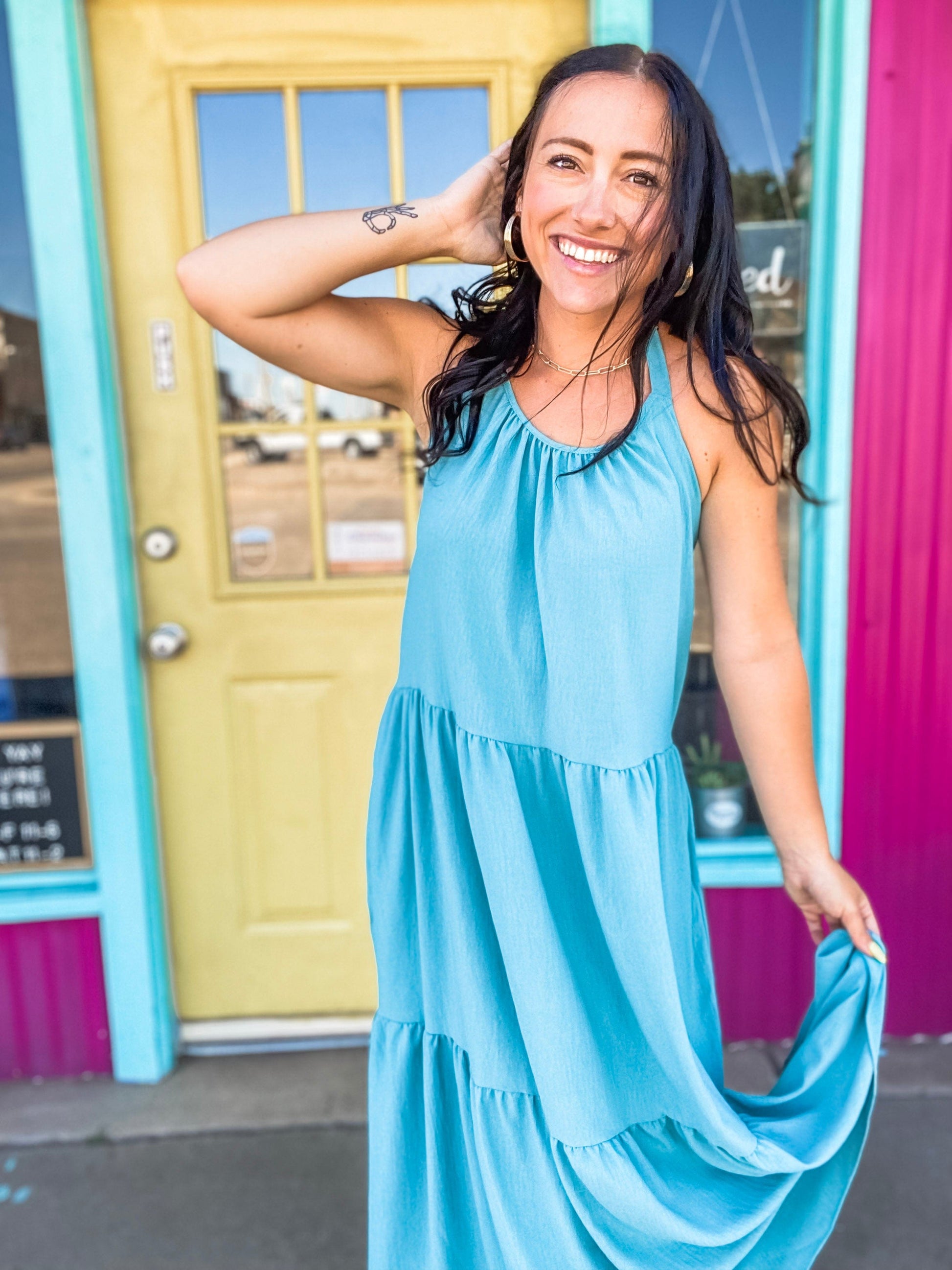 Shirts & Tops Shasta Summer Dress-Teal