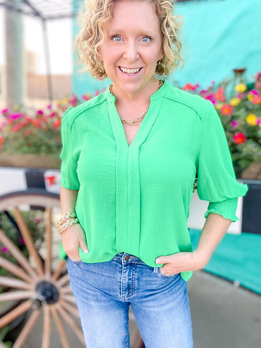 Tops Shea Half Sleeve Top Green