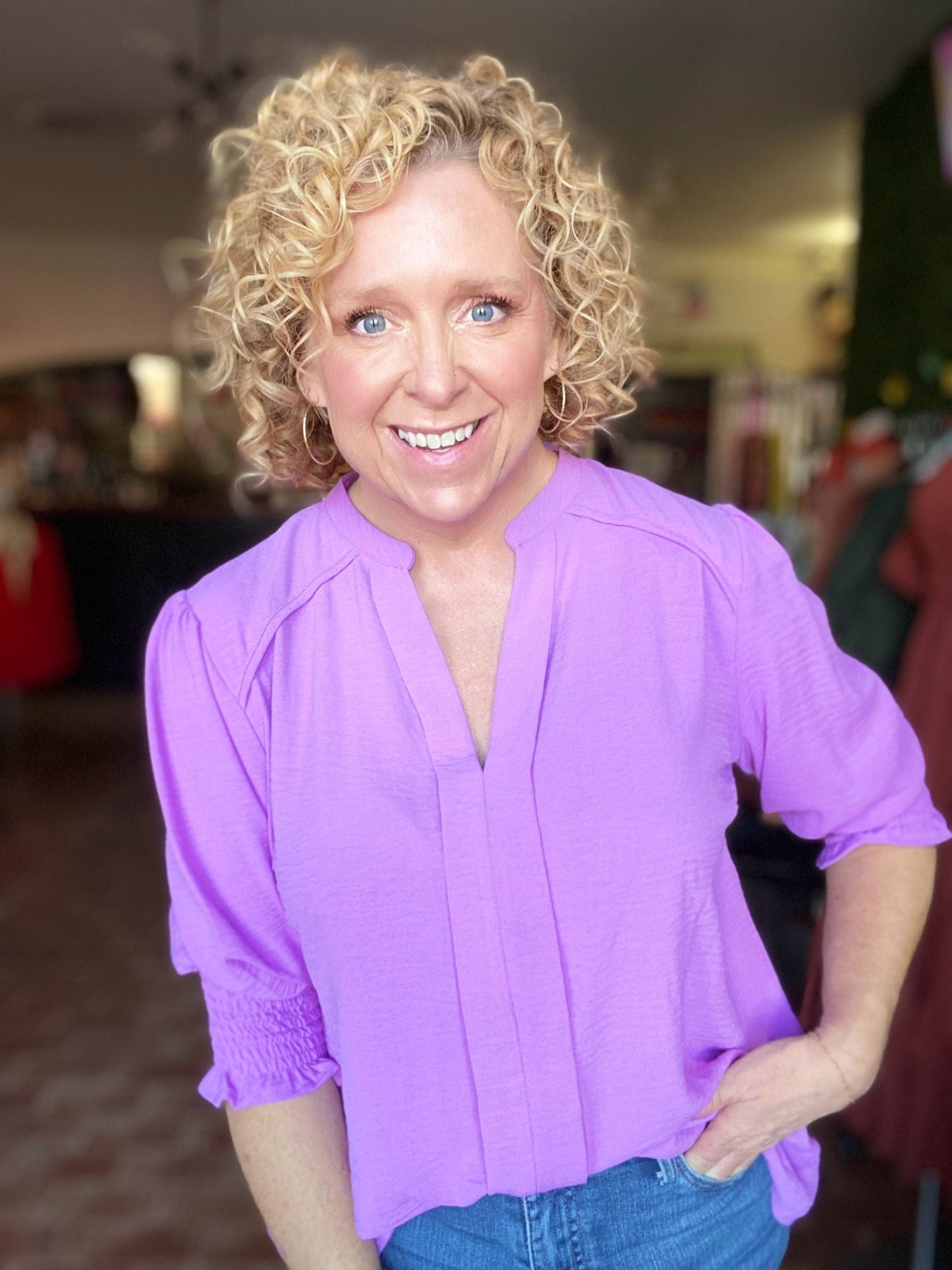 Tops Shea Half Sleeve Top Lavender