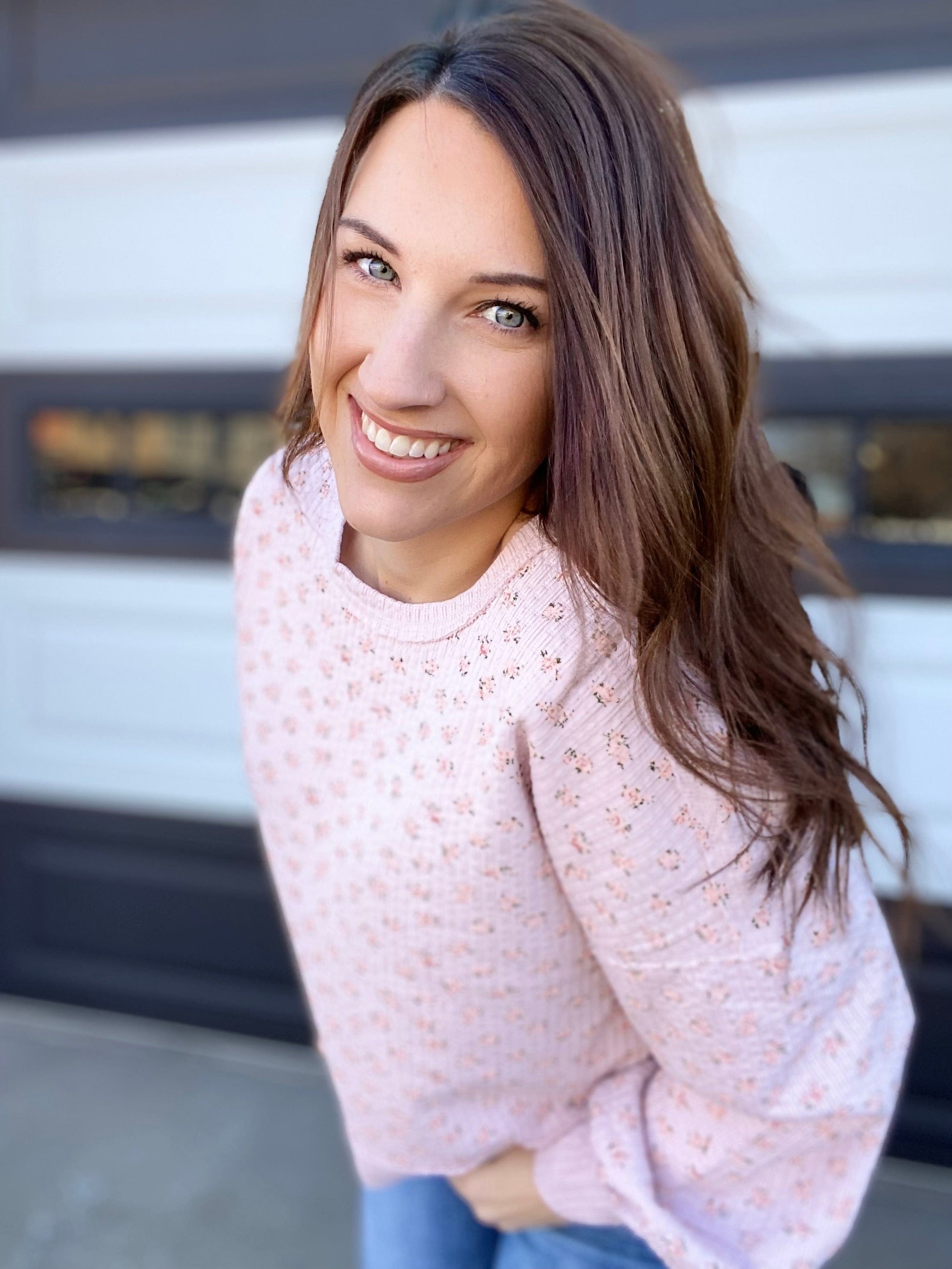 Shirts & Tops Tinny Waffle Knit- Blush Floral