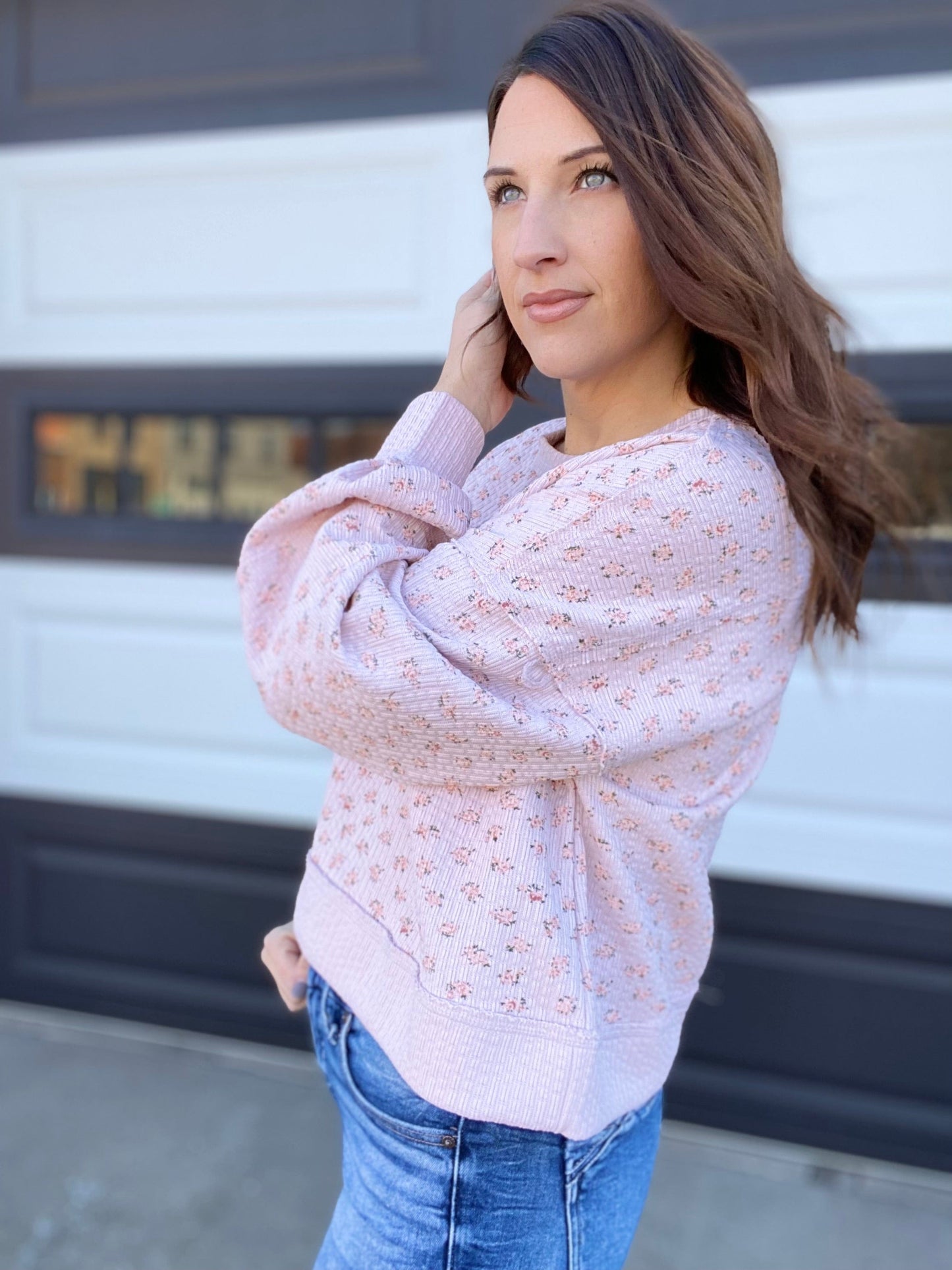 Shirts & Tops Tinny Waffle Knit- Blush Floral