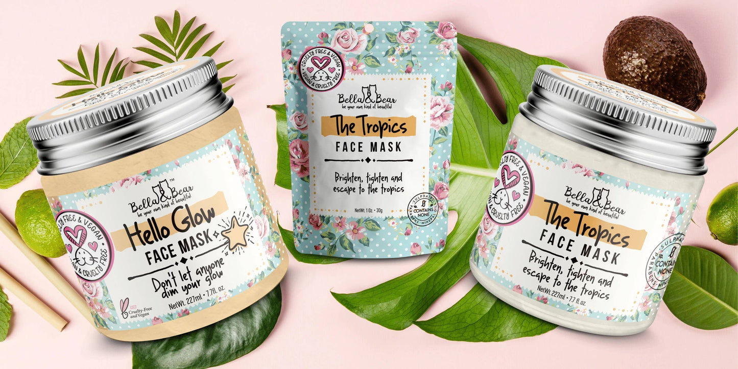 Beauty Tropics Face Mask - Vegan & Cruelty-Free Mini | Travel