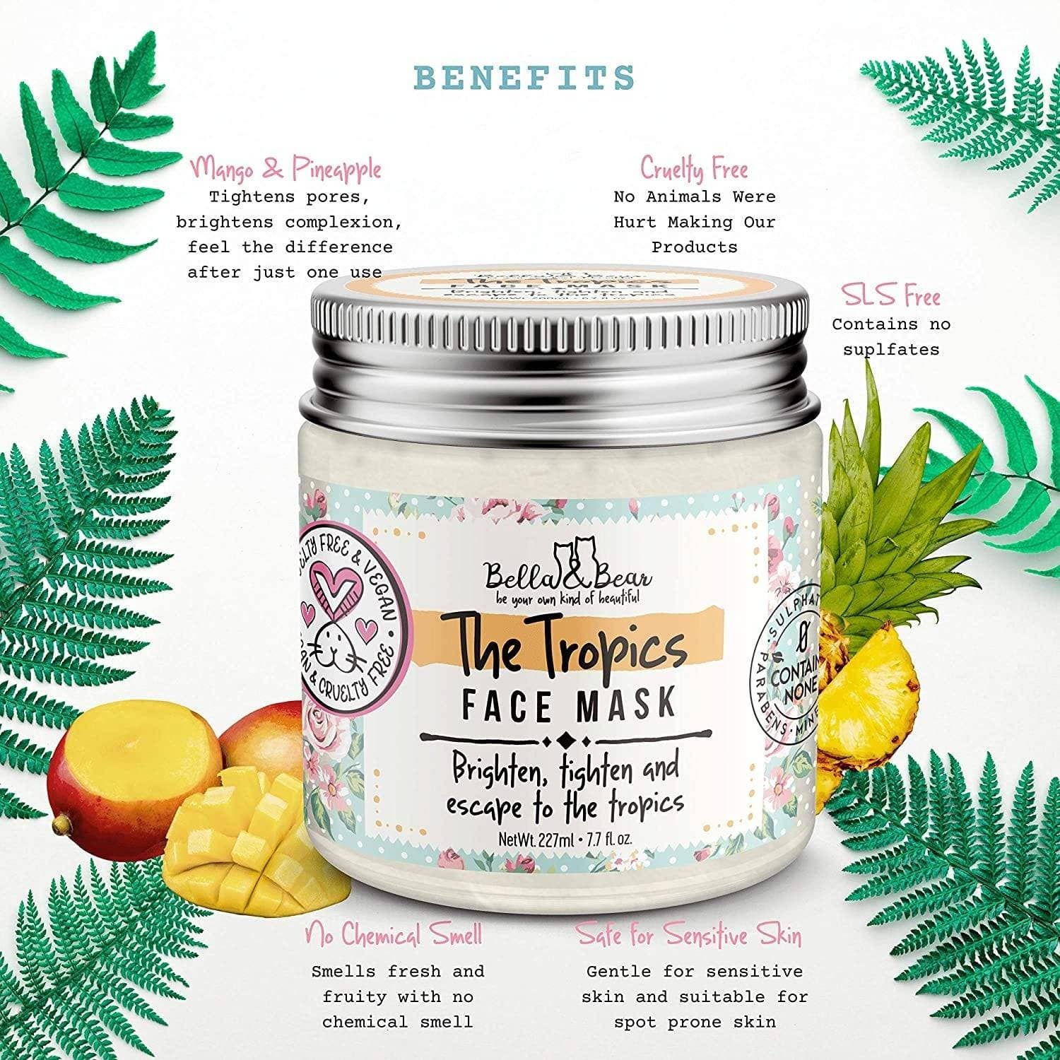 Beauty Tropics Face Mask - Vegan & Cruelty-Free Mini | Travel