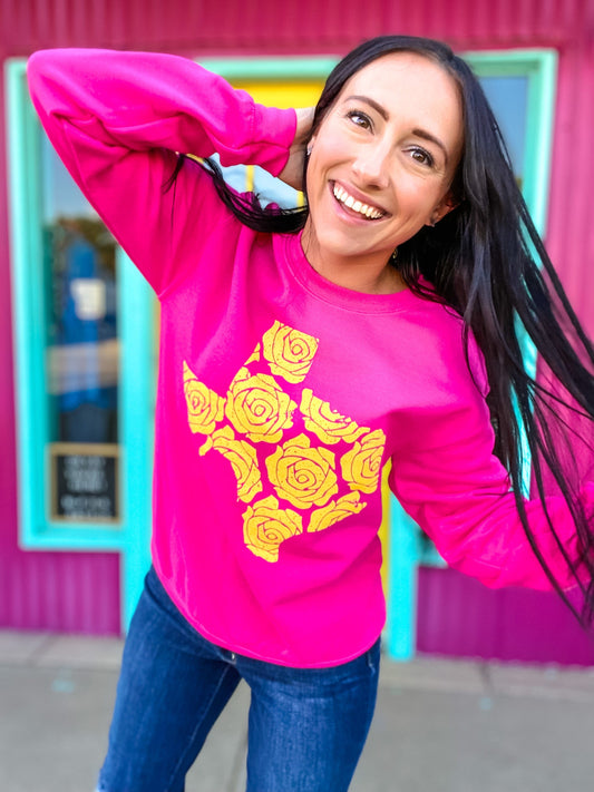 Tops Yellow Rose Sweatshirt