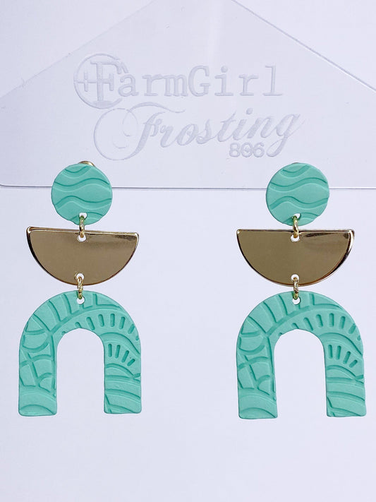 Earrings Aqua Clay Earring