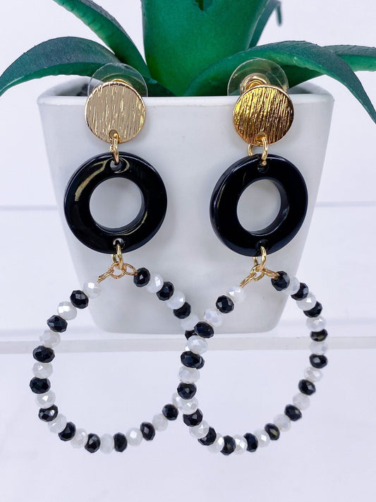 Earrings Classic Black and White Earring