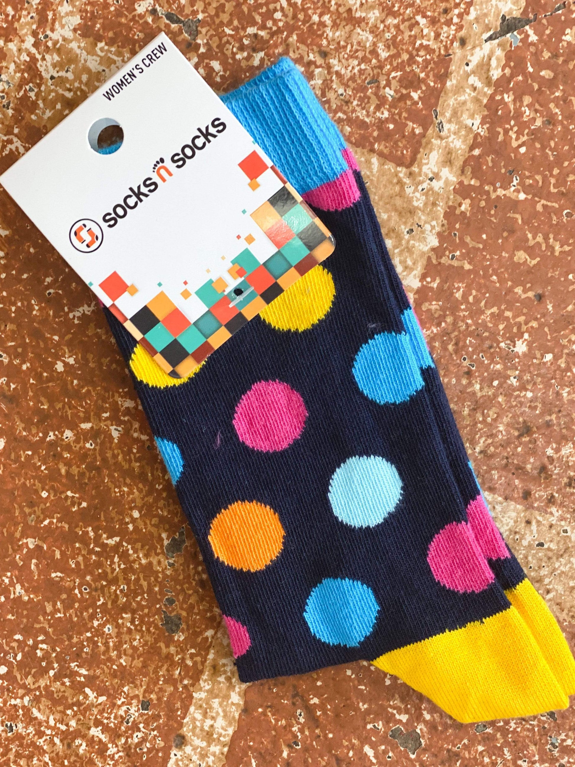 Other Goodies Fun & Funky Women's Socks Gold Marine Dot
