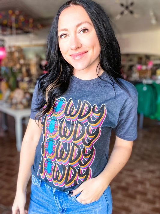 Graphic Tees Howdy Jewel Tee
