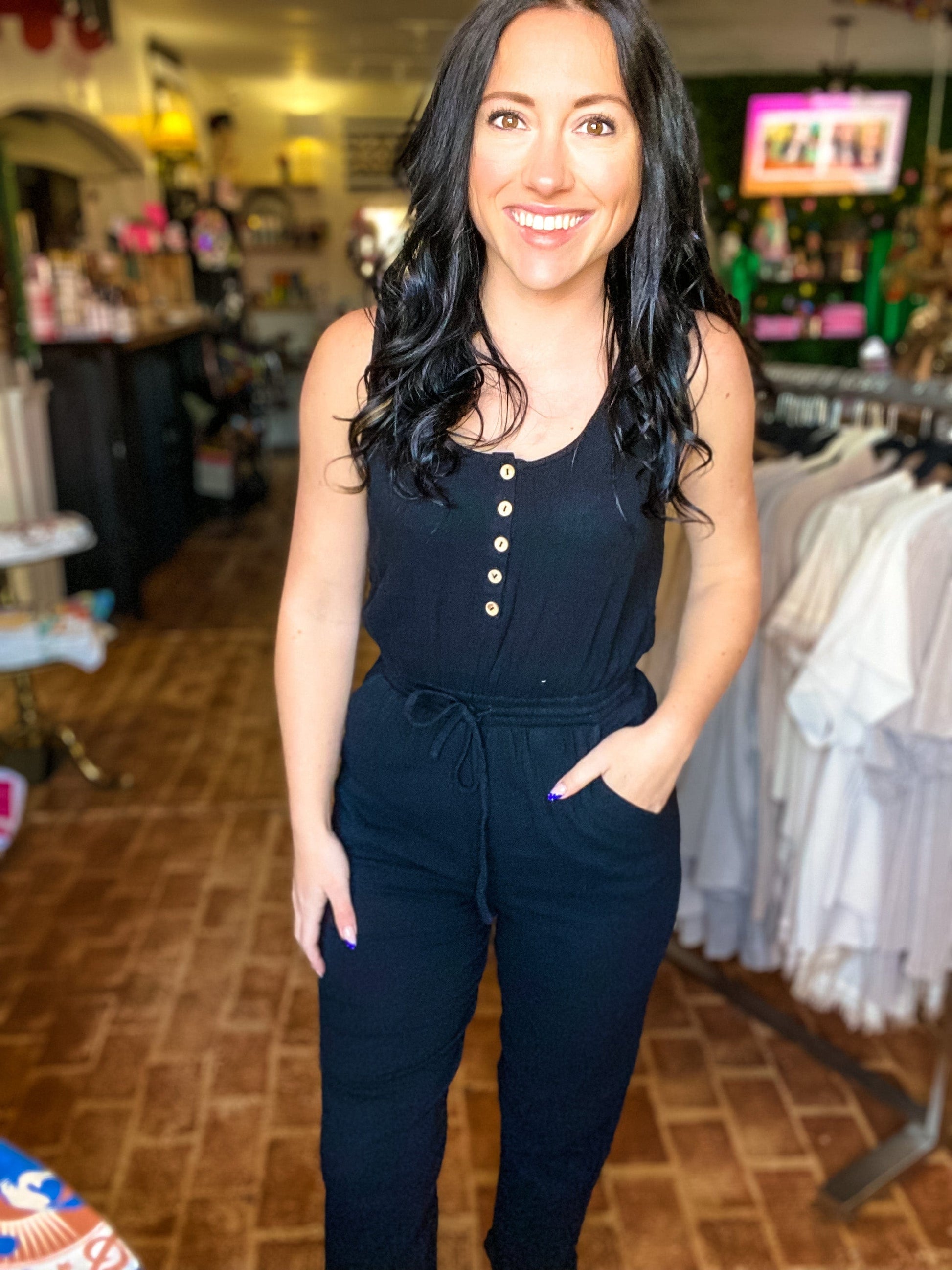 Jumpsuit Just Gauzy Jumper Black