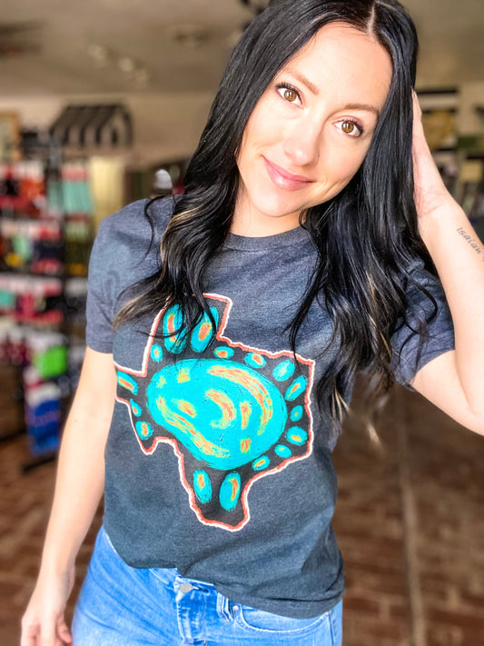 Graphic Tees Turquoise Jewel Texas Tee